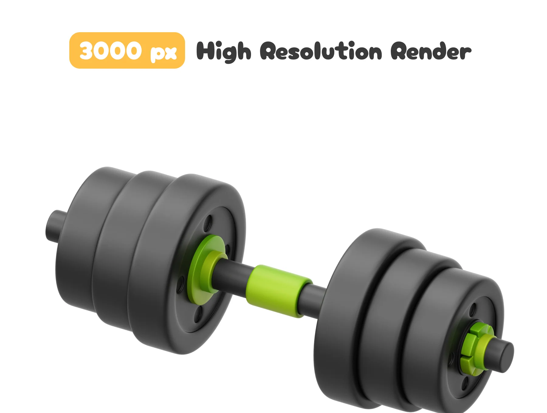 Fitness & Workout Equipment 3D Icon 2