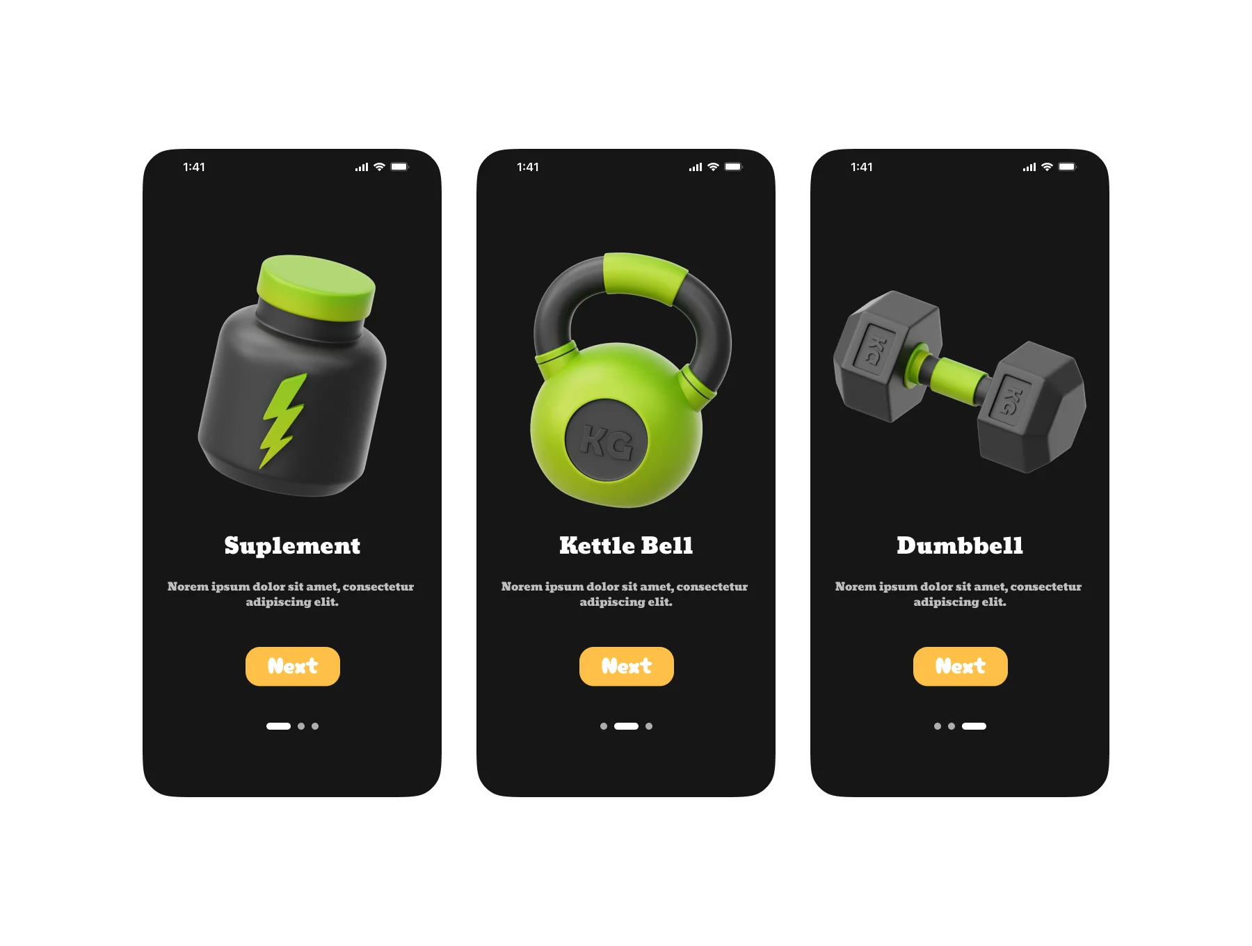 Fitness & Workout Equipment 3D Icon 4