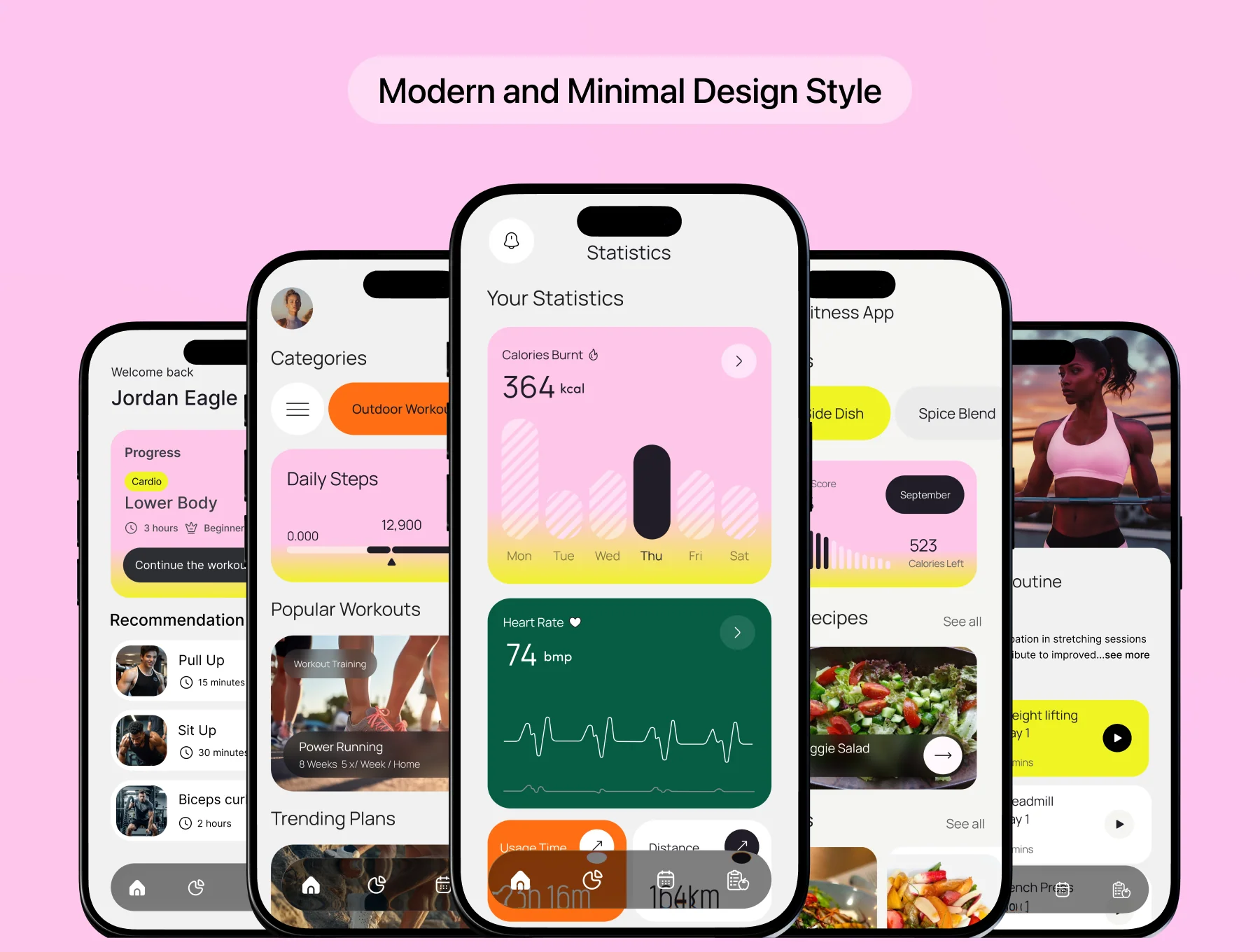Fitness – Workout & Health Tracker Mobile App UI Kit 3