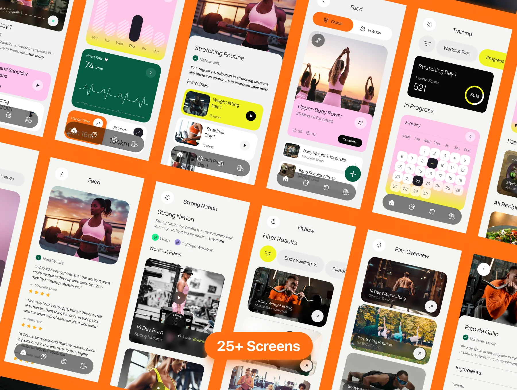 Fitness – Workout & Health Tracker Mobile App UI Kit 4