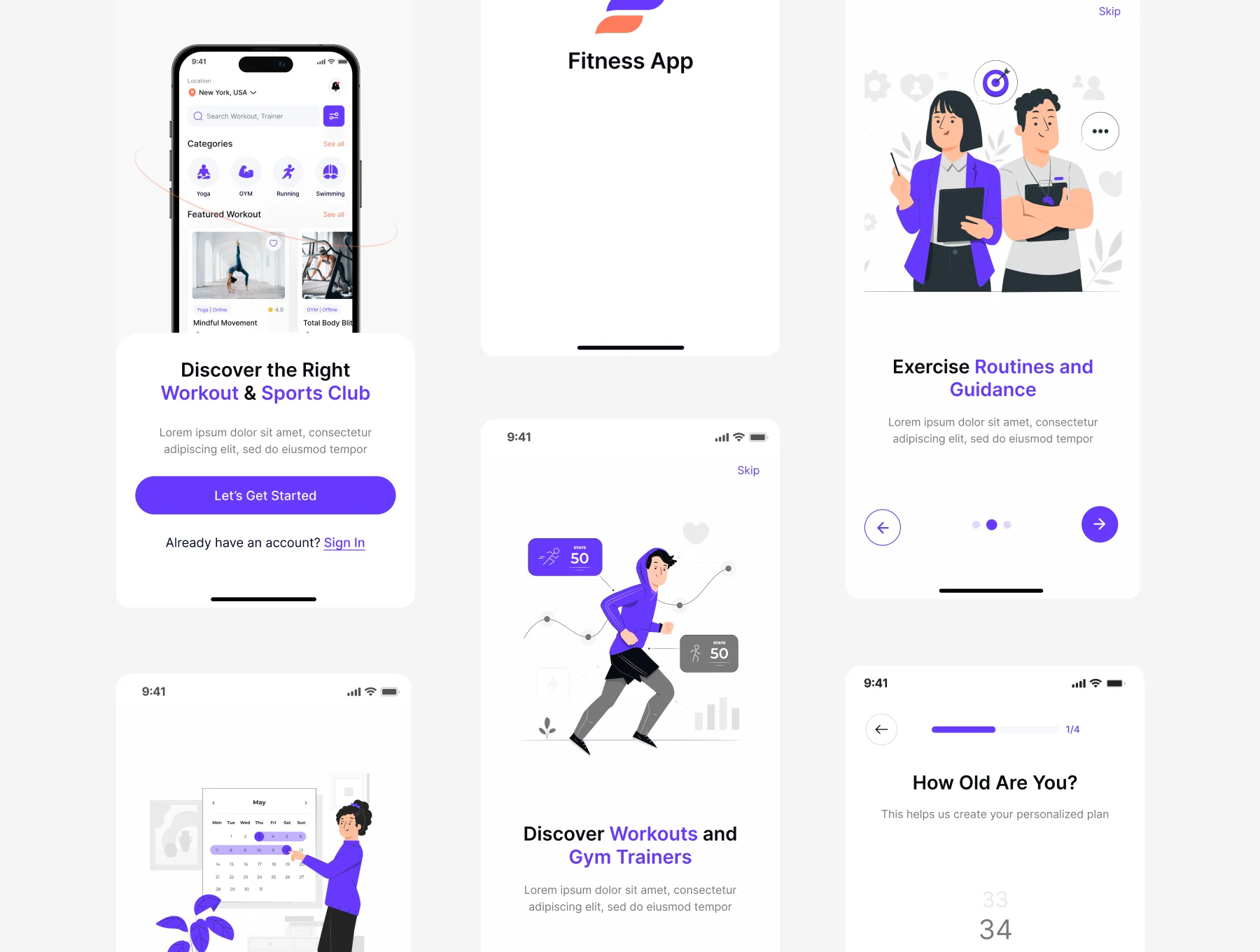 Fitness & Workout Mobile App UI Kit 2