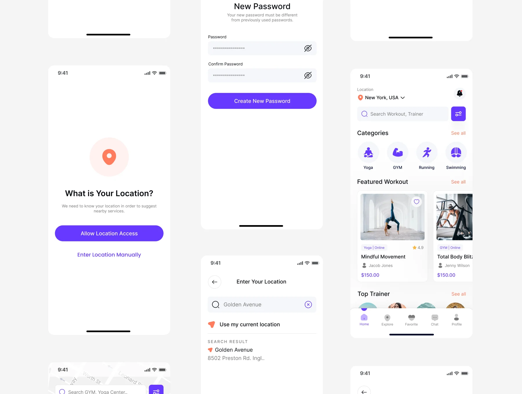 Fitness & Workout Mobile App UI Kit 4