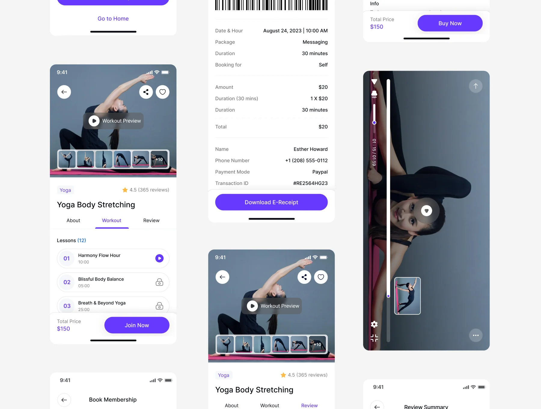 Fitness & Workout Mobile App UI Kit 6