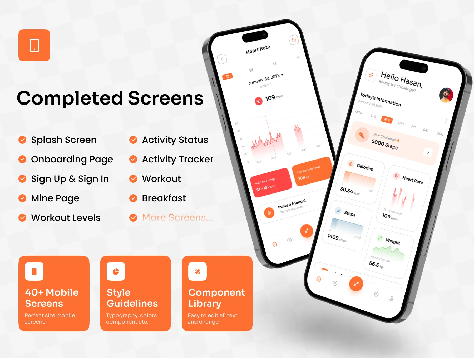 Fitnex - Fitness Mobile App UI Kit 2
