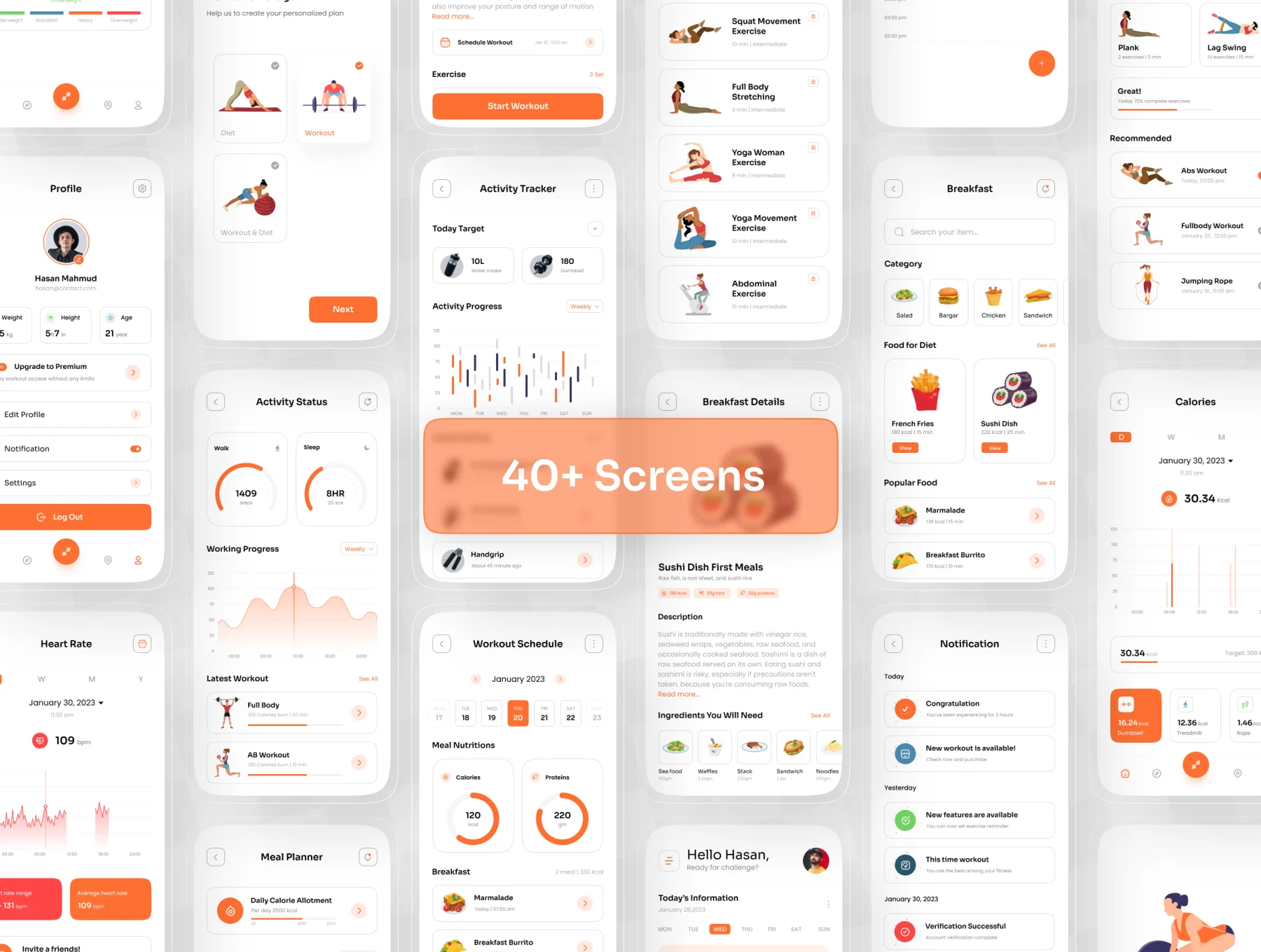 Fitnex - Fitness Mobile App UI Kit 3