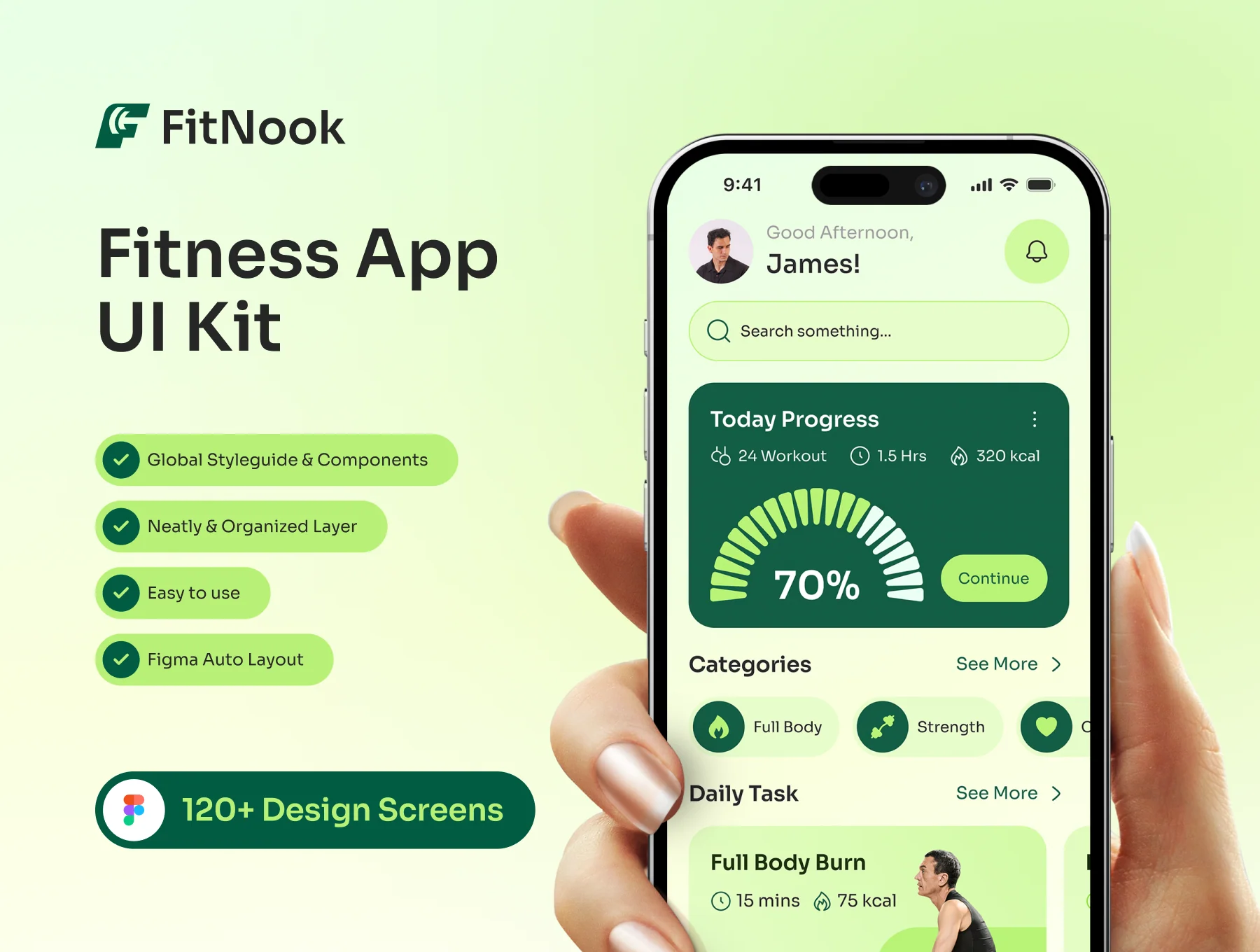 FitNook - Fitness App UI Kit