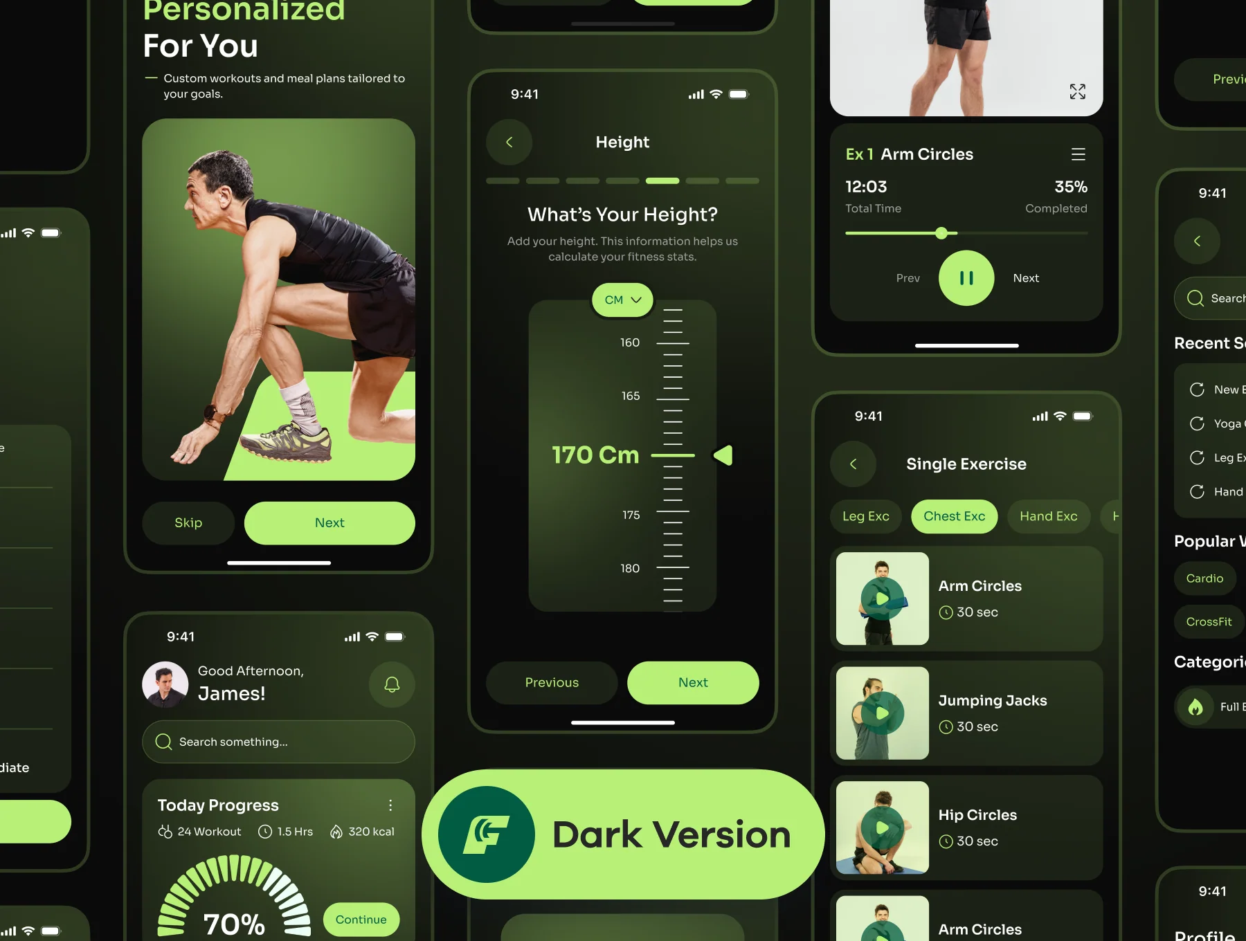 FitNook - Fitness App UI Kit 3