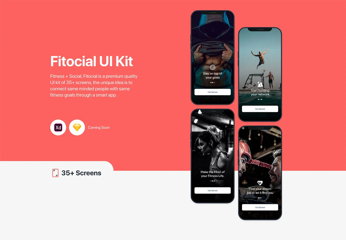 Fitocial UI kit for XD