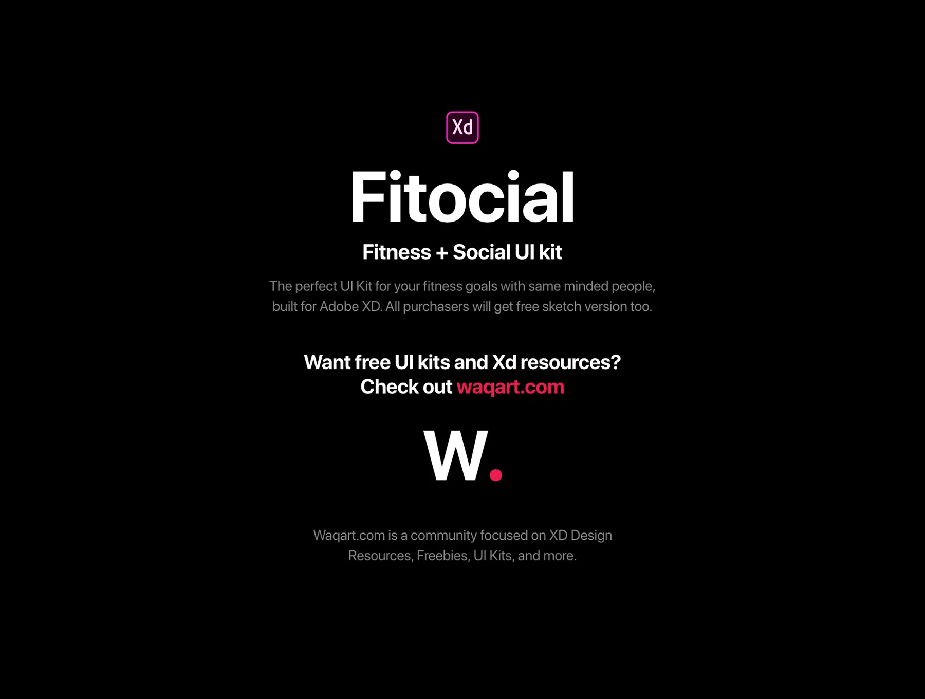 Fitocial UI kit for XD 10