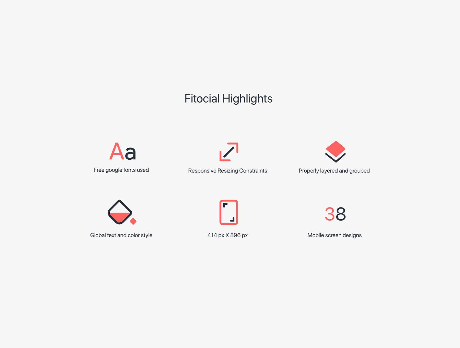 Fitocial UI kit for XD 2