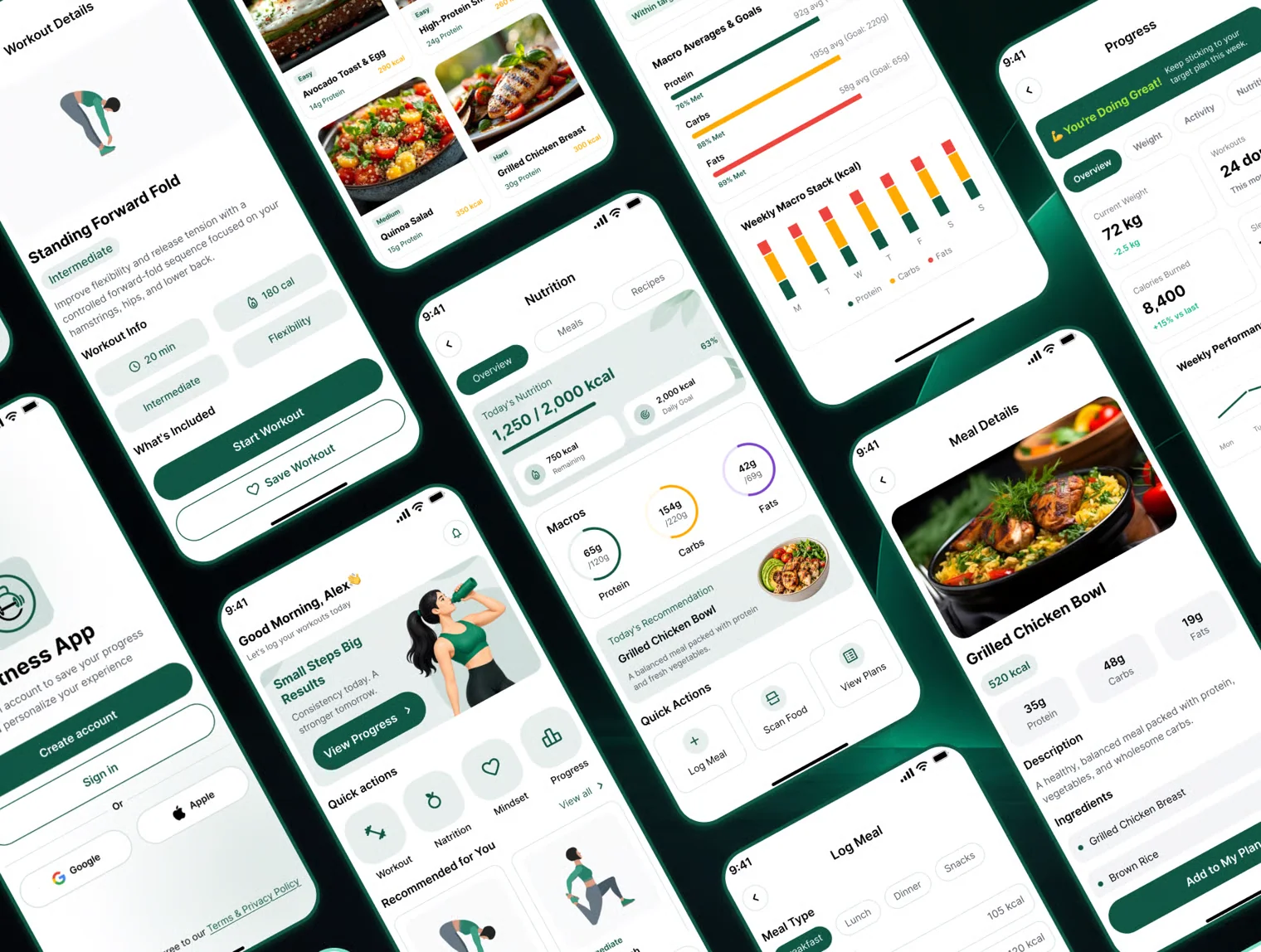 Fitora – Fitness App UI Kit for Figma 2