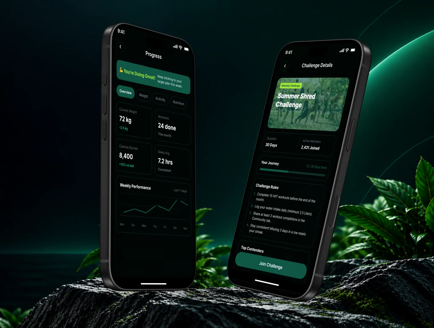 Fitora – Fitness App UI Kit for Figma 7
