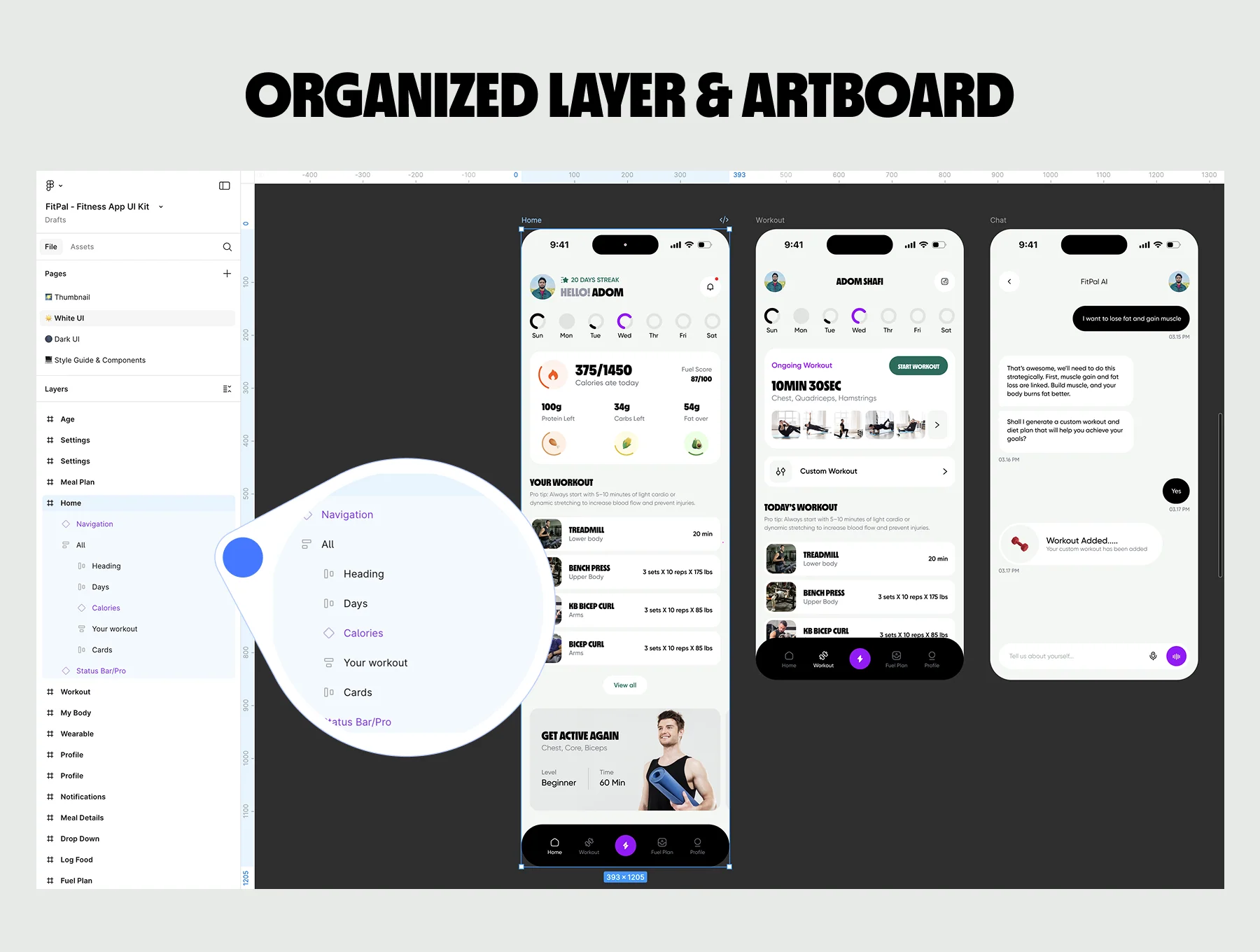 FitPal – Fitness & Meal Planner App UI Kit 5