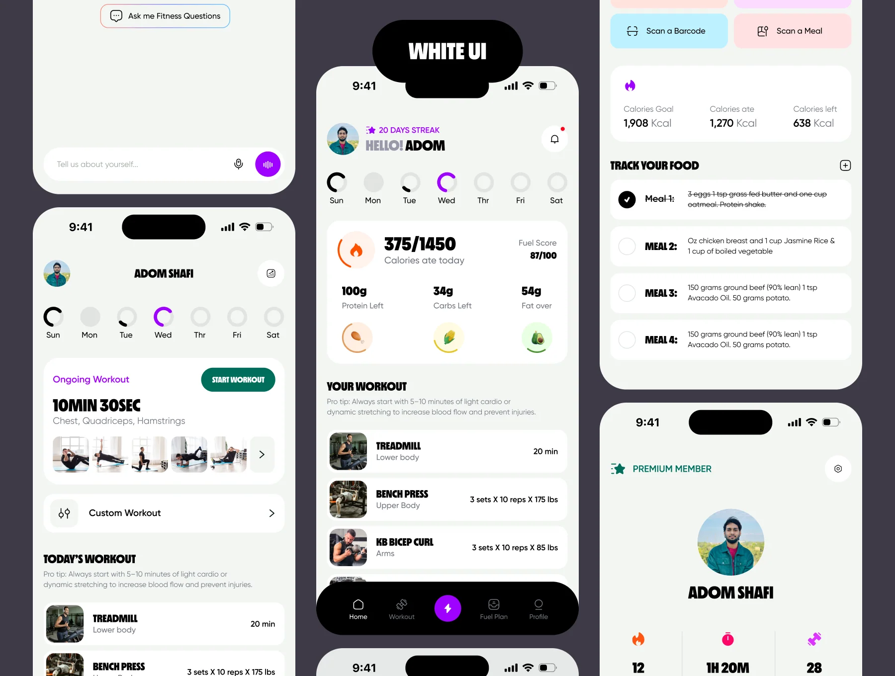 FitPal – Fitness & Meal Planner App UI Kit 7