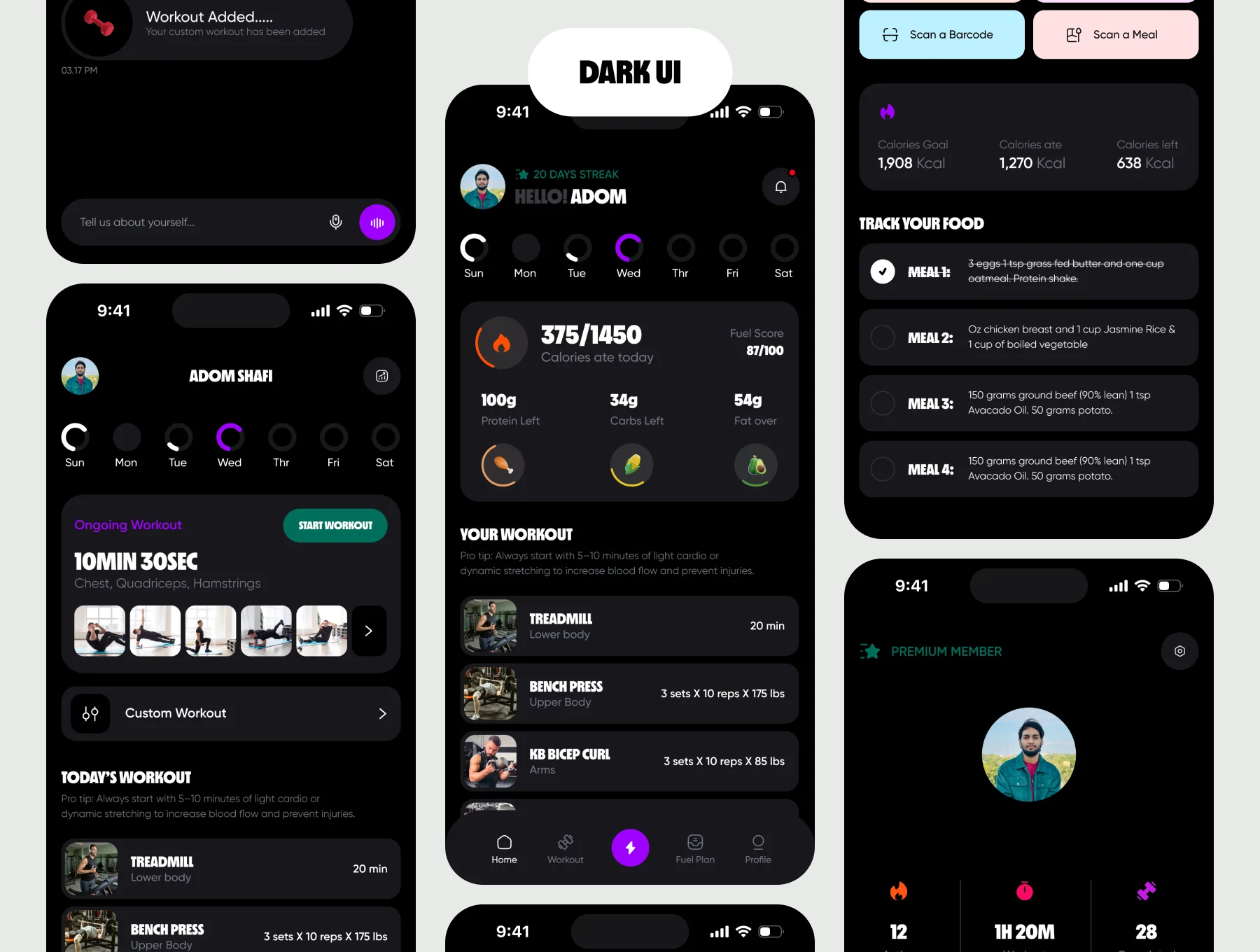 FitPal – Fitness & Meal Planner App UI Kit 8