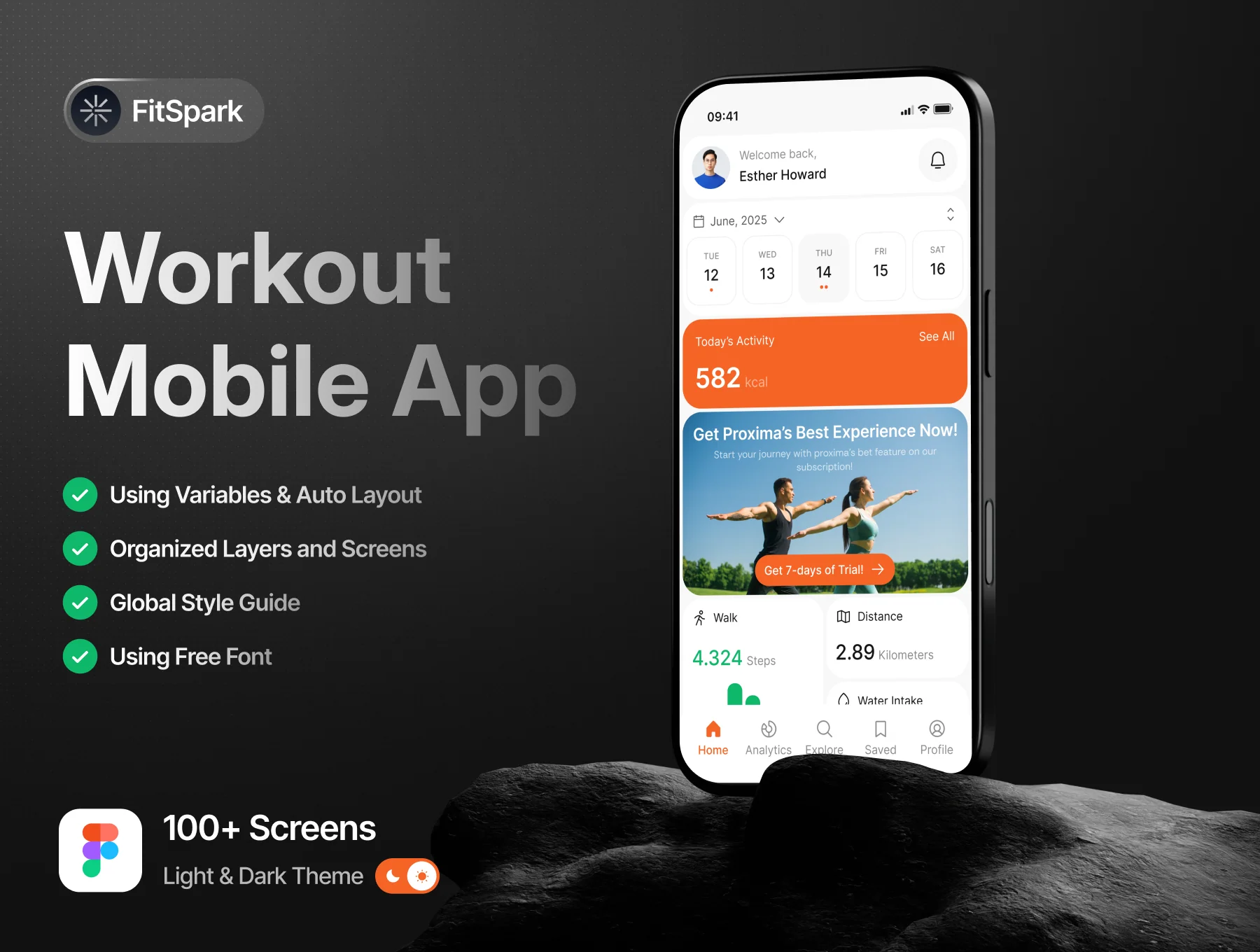 FitSpark - Workout Mobile App UI Kit