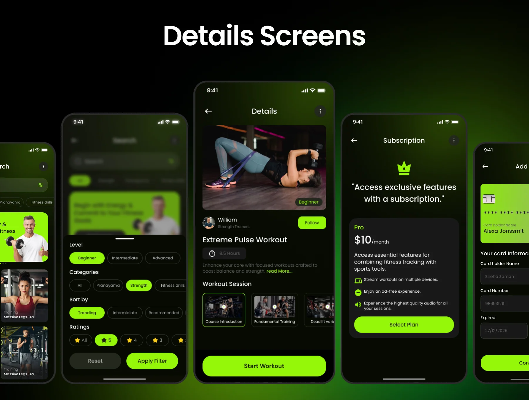 Fitzen Fitness & Workout Mobile UI Kit 7