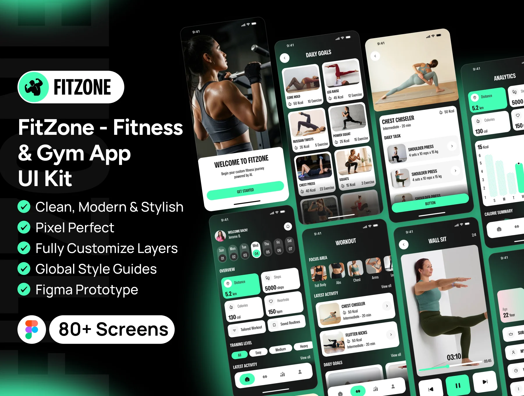 FitZone - Fitness & Gym App UI Kit