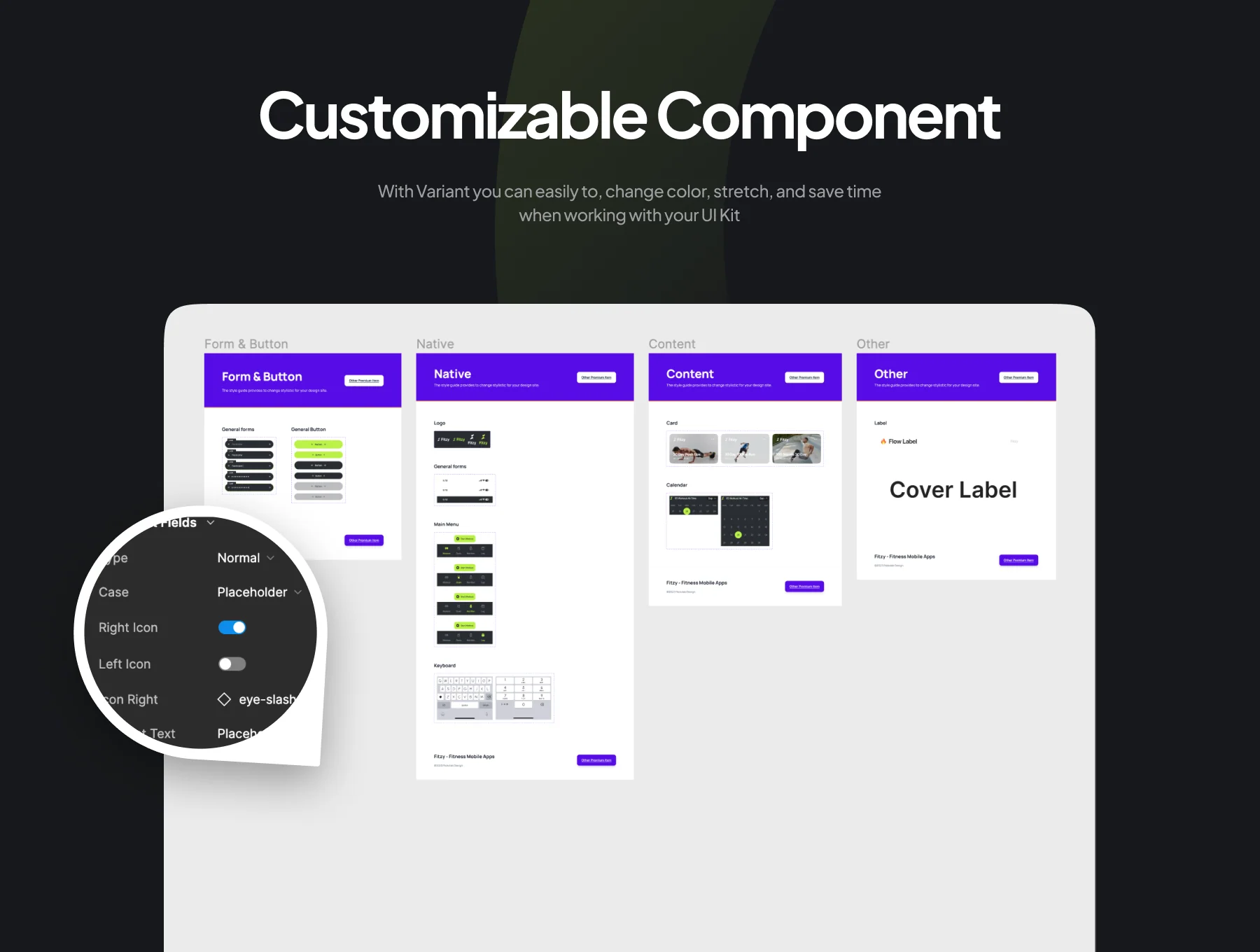 Fitzy - Fitness Mobile App UI Kit 4
