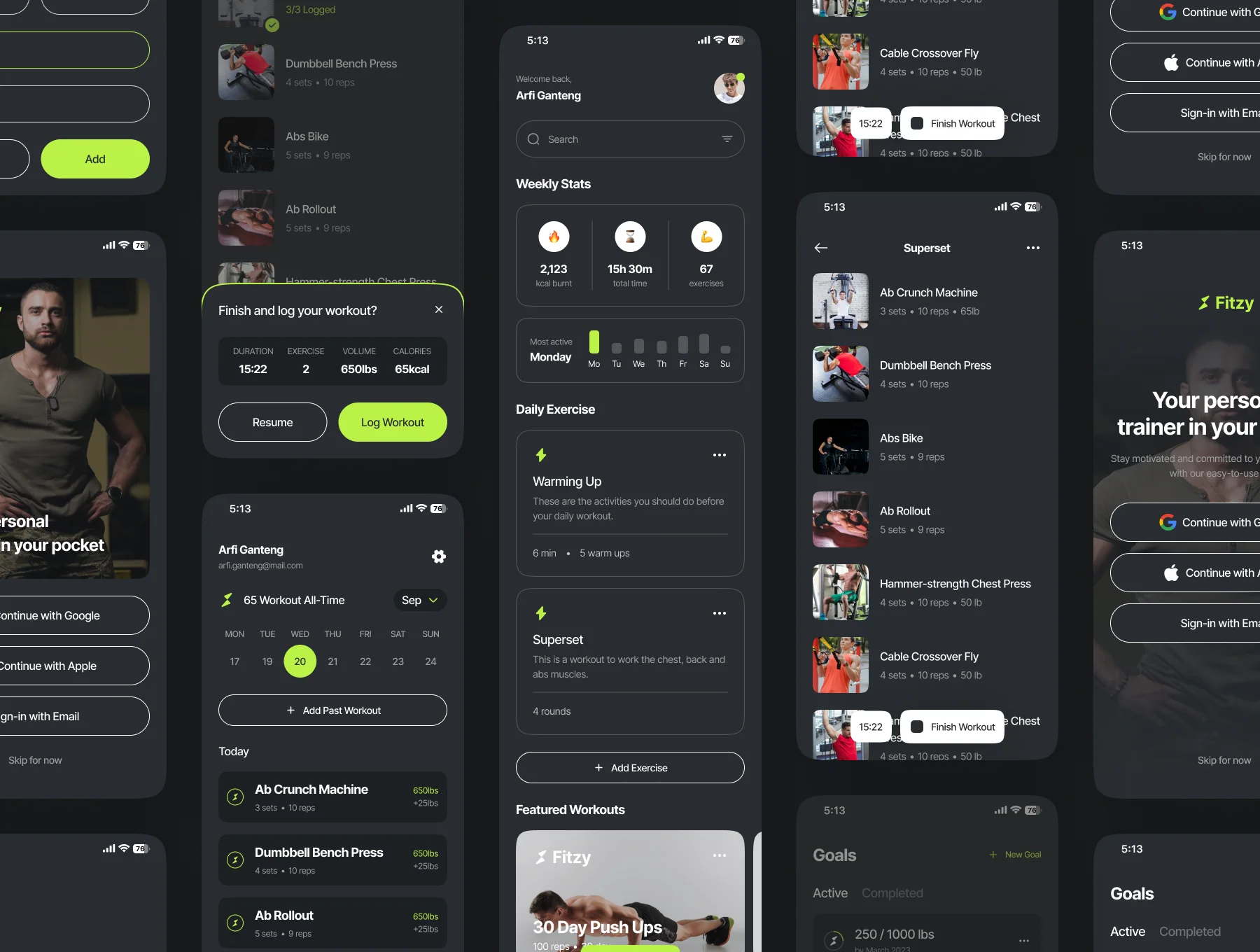Fitzy - Fitness Mobile App UI Kit 5