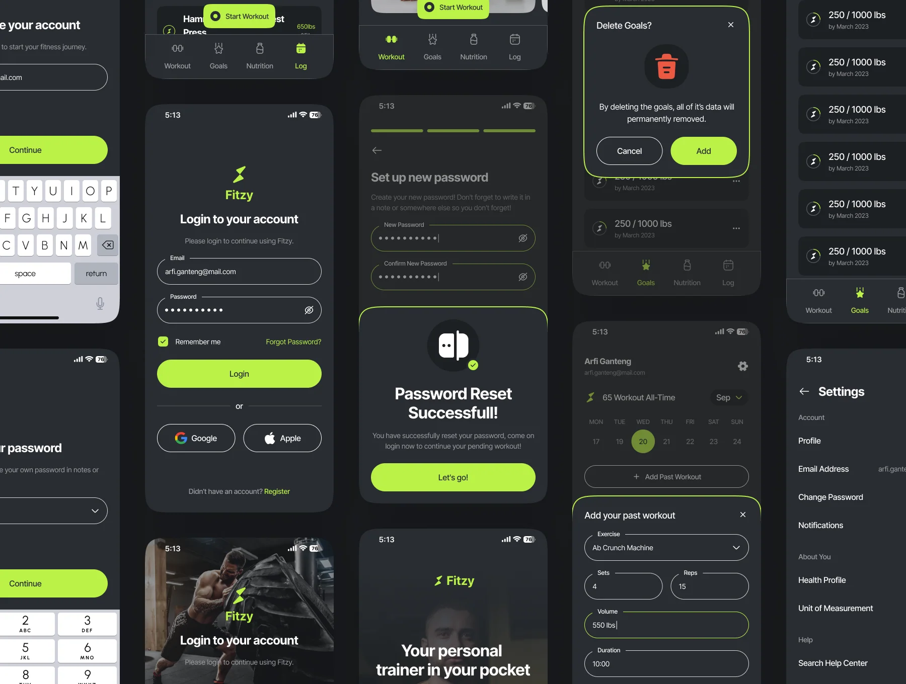 Fitzy - Fitness Mobile App UI Kit 6