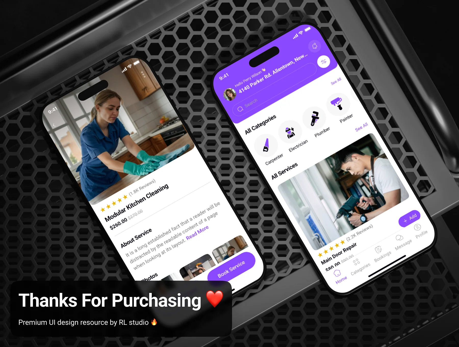 Fixoria - Home Service Booking App UI Kit 10