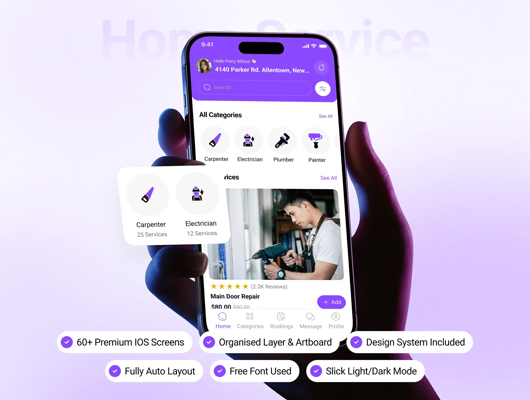 Fixoria - Home Service Booking App UI Kit