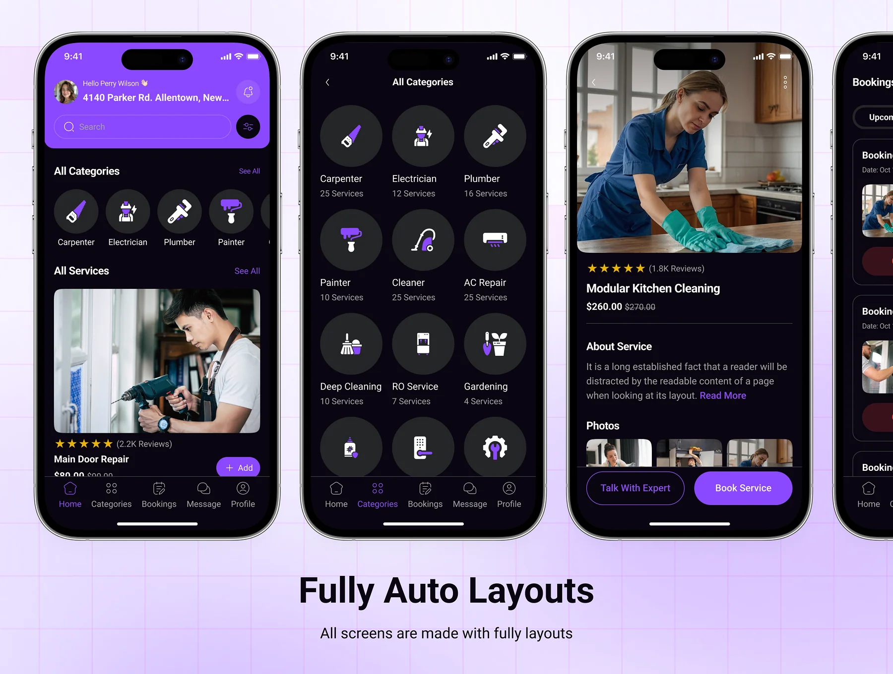 Fixoria - Home Service Booking App UI Kit 4