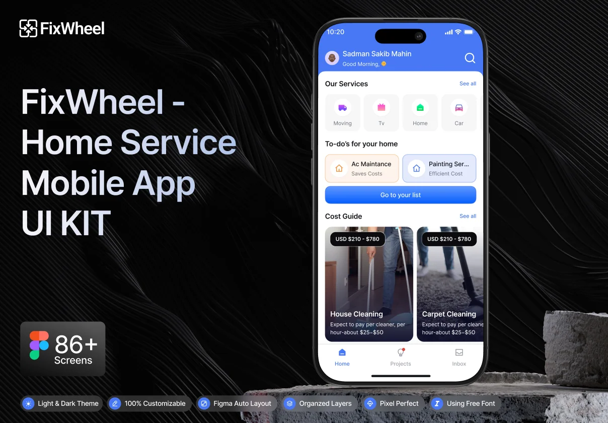 FixWheel - Home Service App Ui Kit
