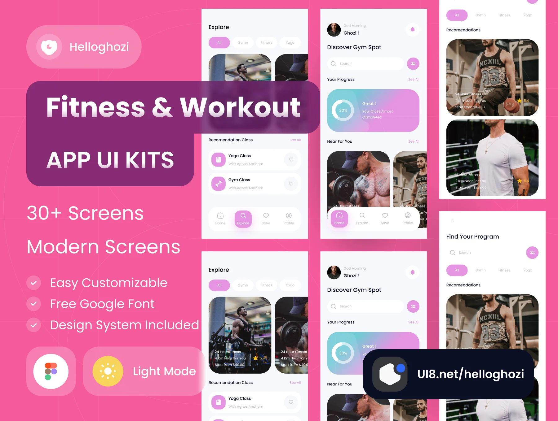 Fitness & Workout App UI Kit