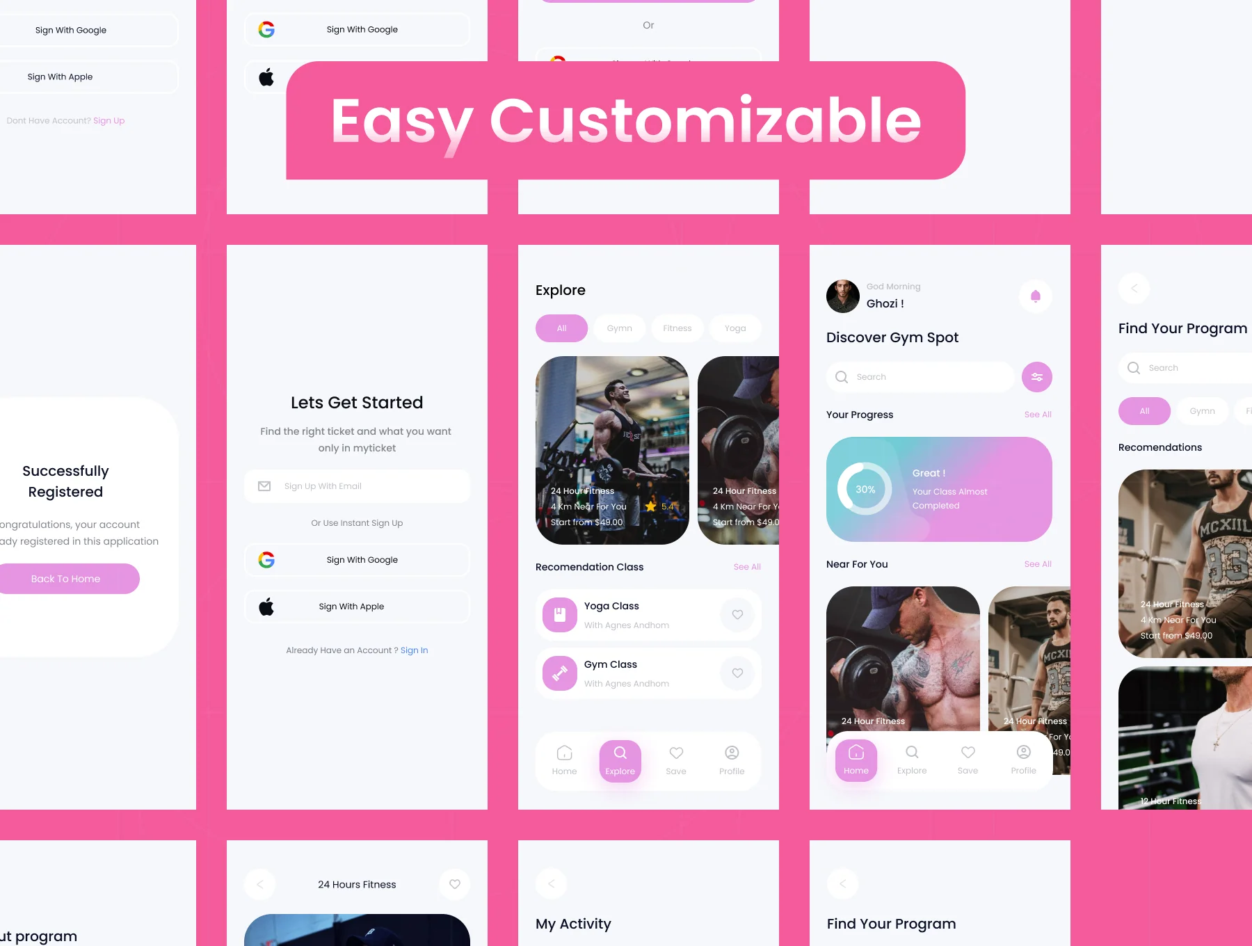 Fitness & Workout App UI Kit 3