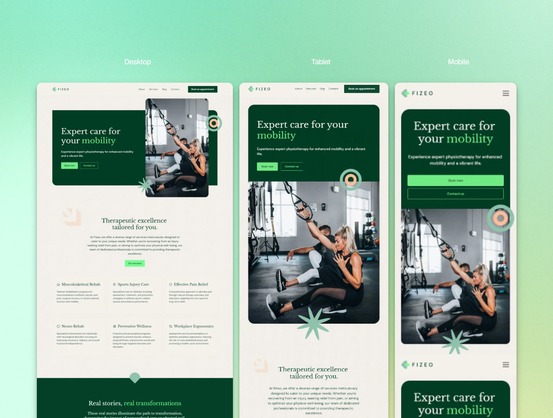 Fizeo — Physiotherapist & Health Framer Template 4