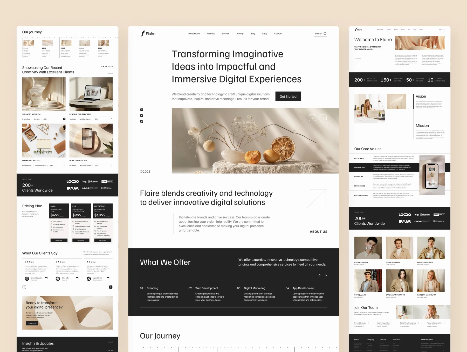 Flaire 1 - Creative Digital Agency Website