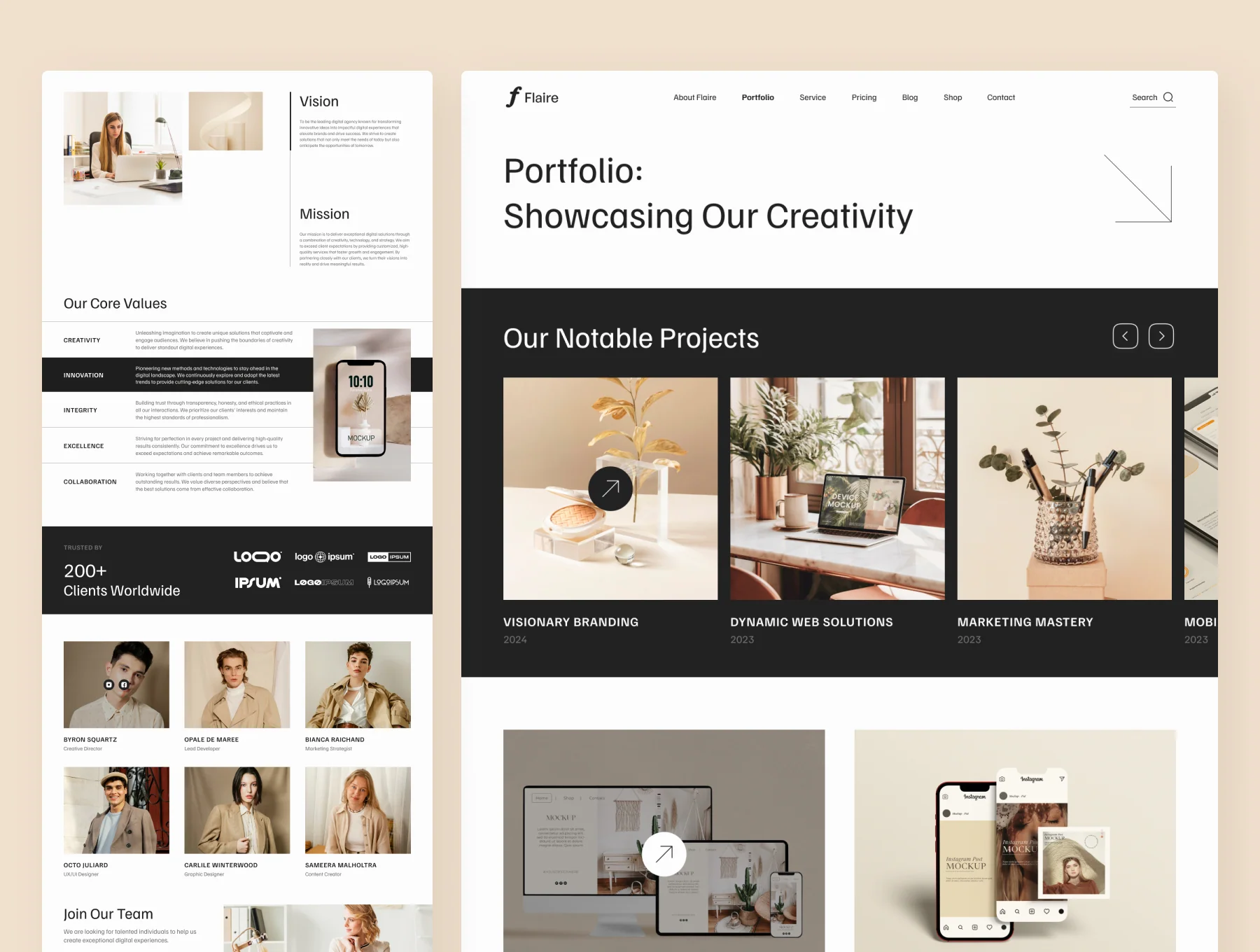 Flaire 1 - Creative Digital Agency Website 4