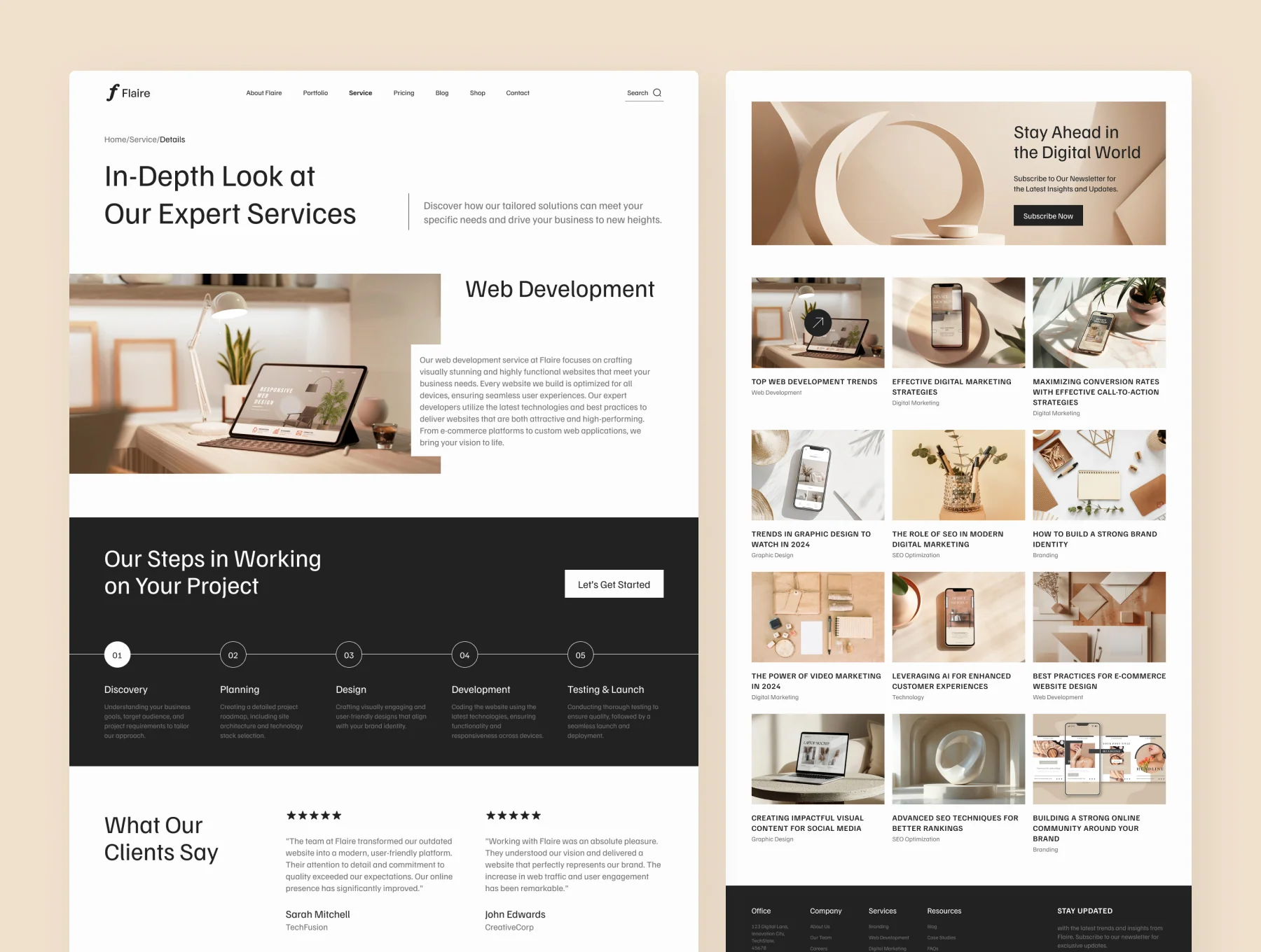 Flaire 1 - Creative Digital Agency Website 6