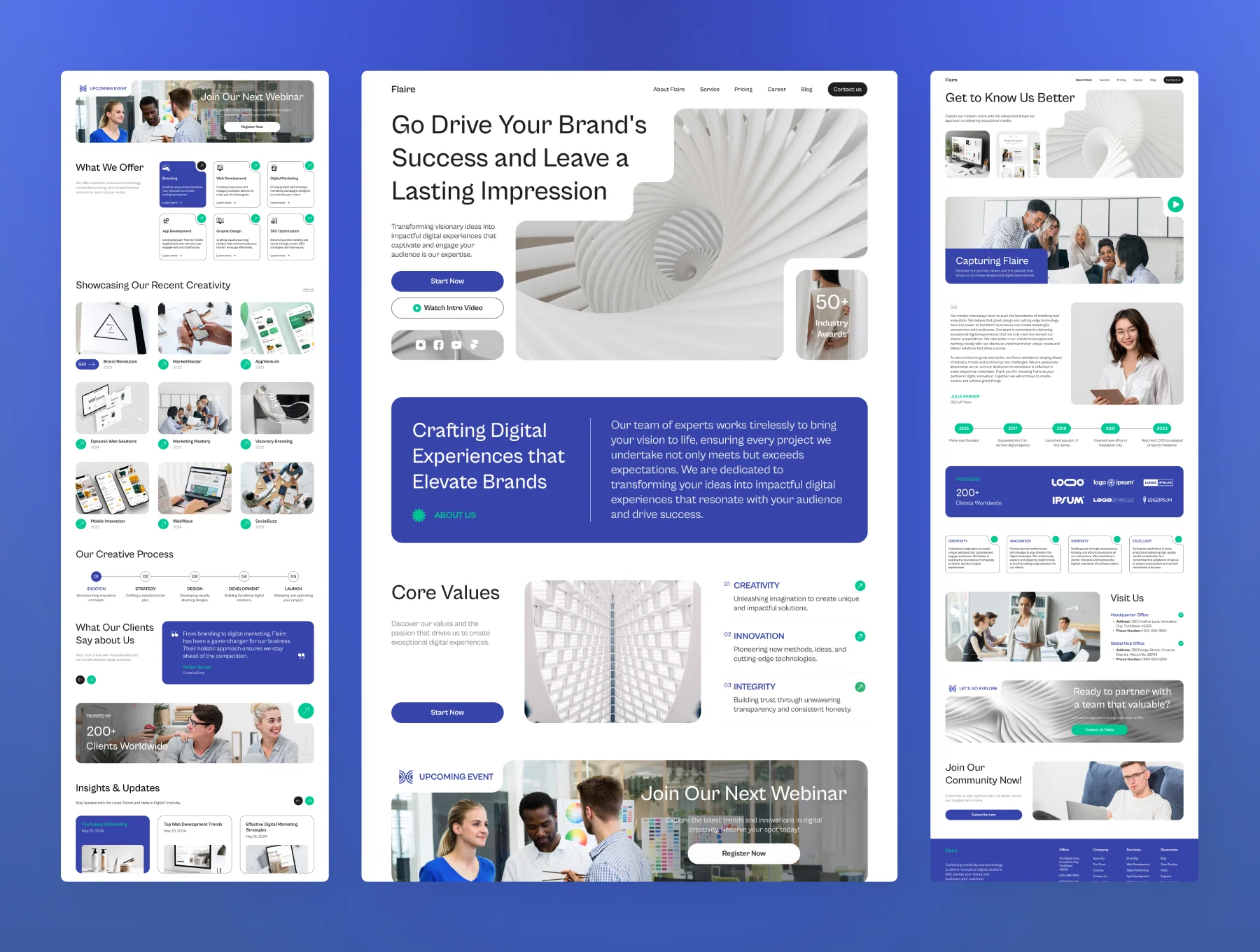 Flaire 2 - Creative Digital Agency Website