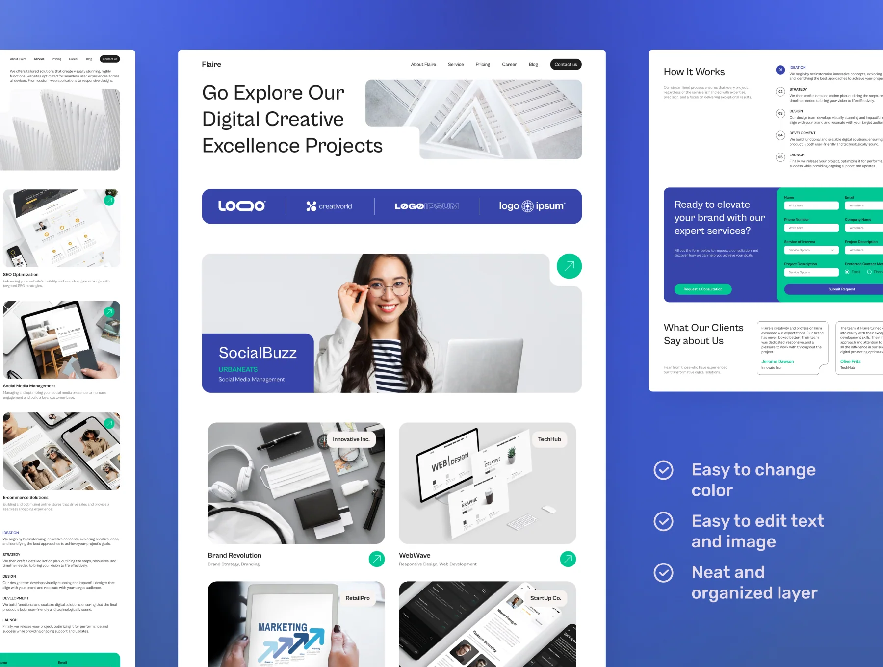 Flaire 2 - Creative Digital Agency Website 2