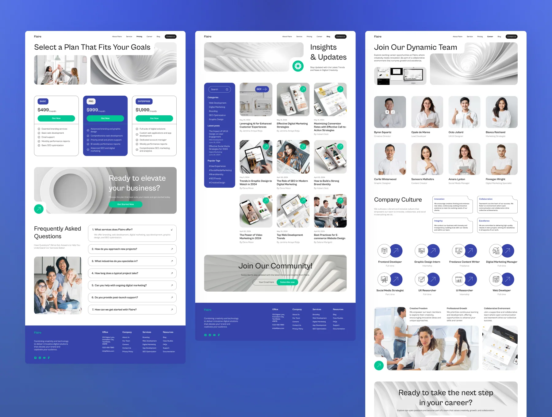 Flaire 2 - Creative Digital Agency Website 3