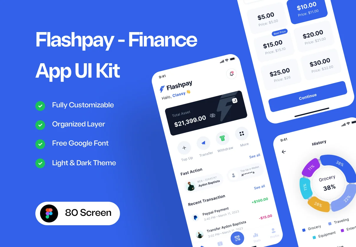Flashpay - Finance App UI Kit