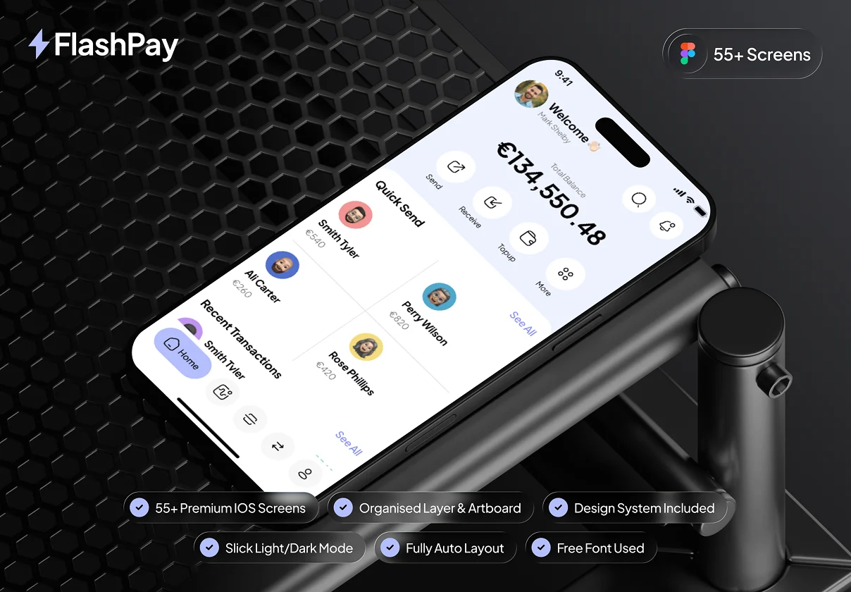 FlashPay - Money Transfer App UI Kit