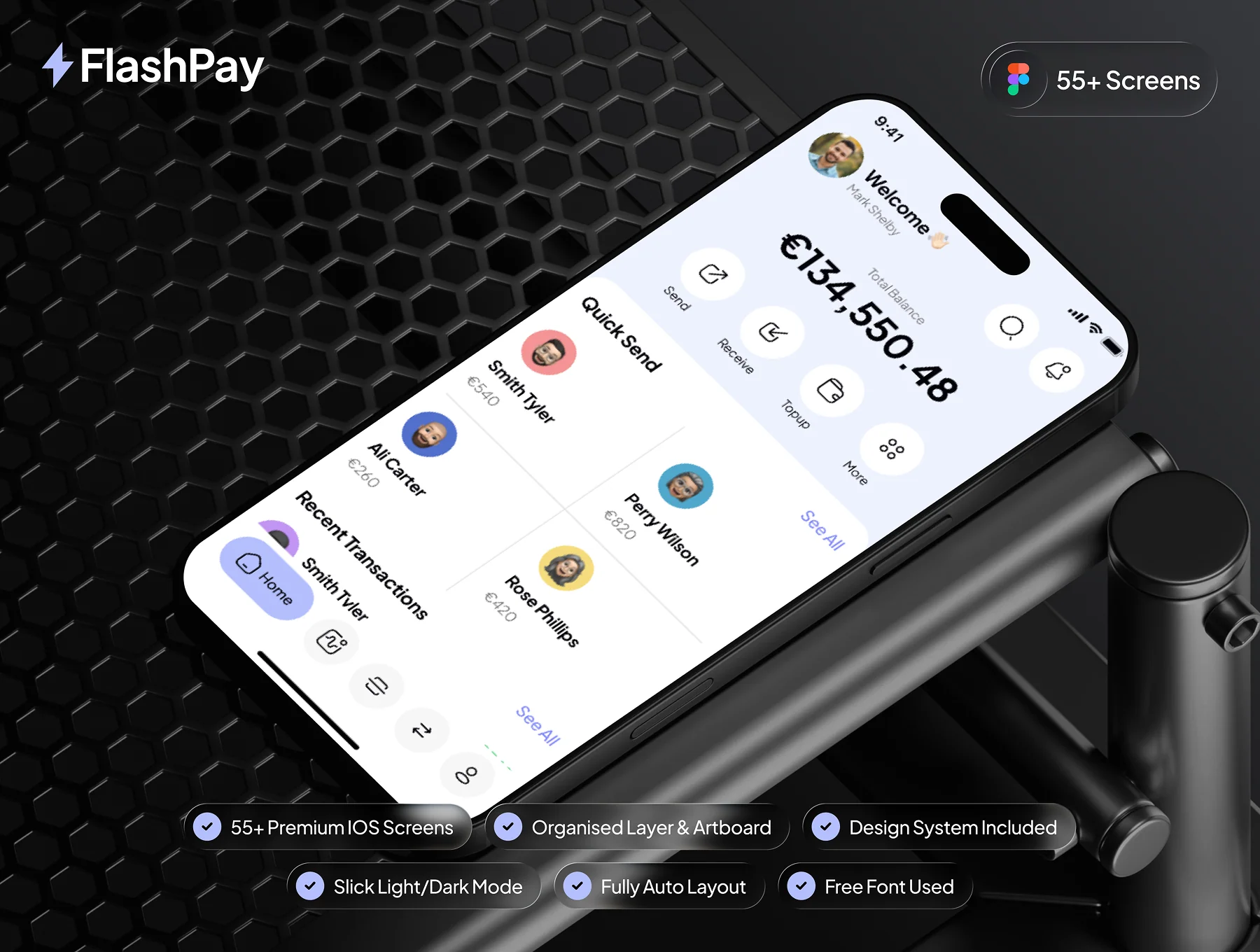FlashPay - Money Transfer App UI Kit