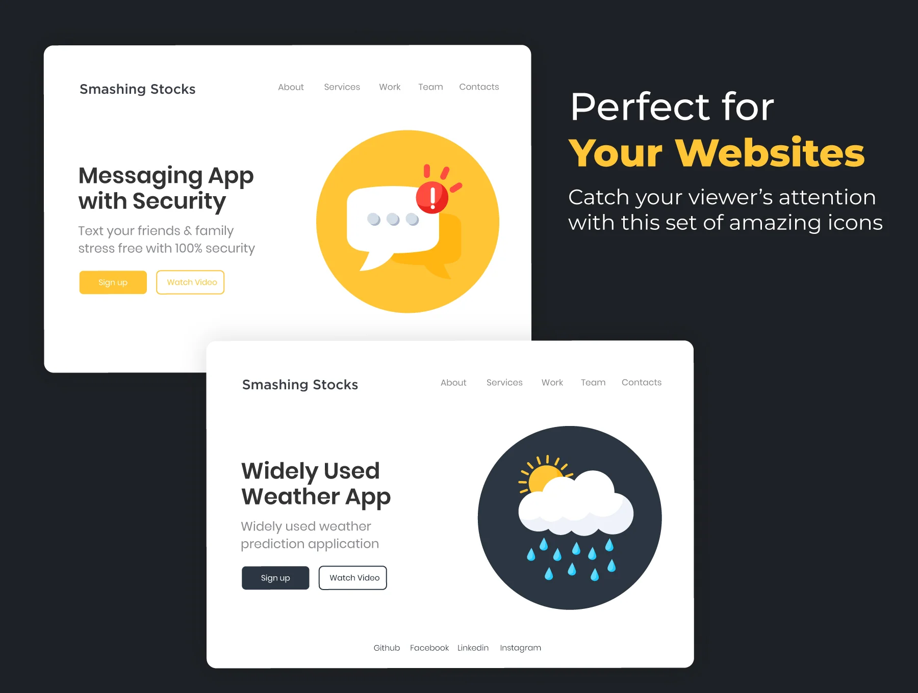 Flat Circular Icons Set 2