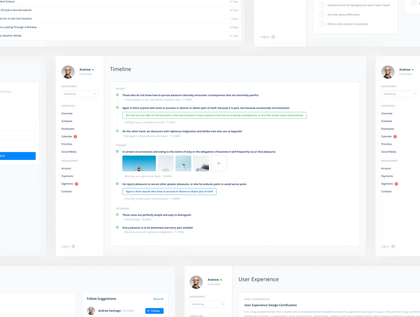 Flat Dashboards UI Kit 5