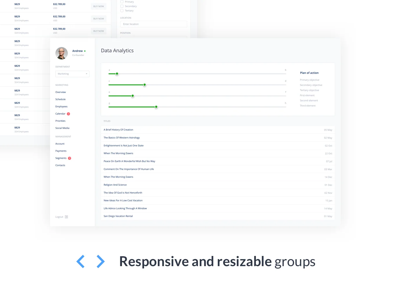 Flat Dashboards UI Kit 6