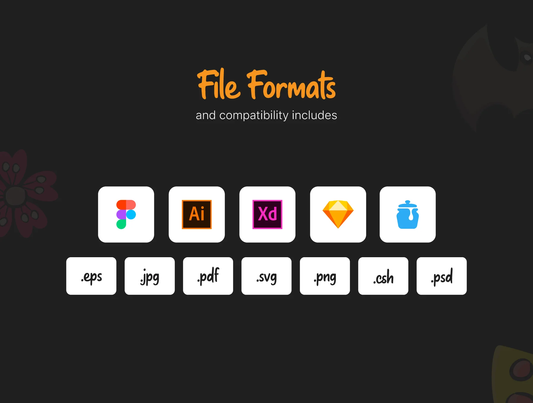 1100+ Flat Hand Drawn Icons 6