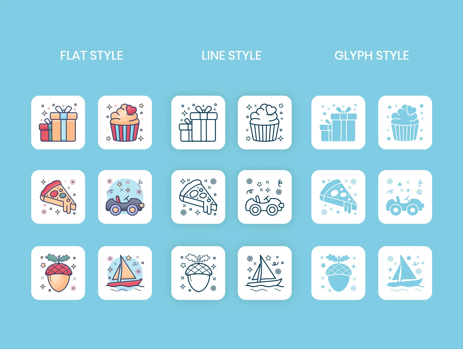 Flat Outline Concepts 3