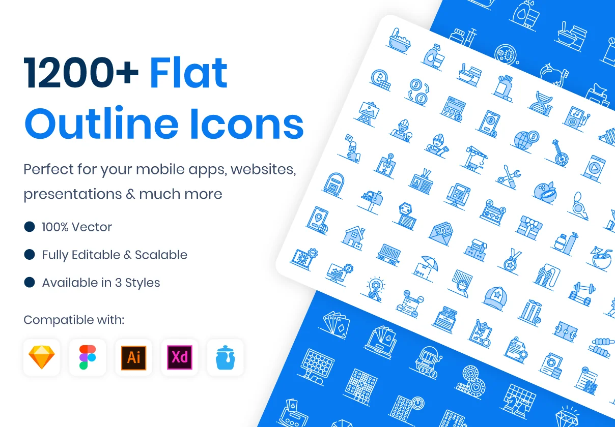 Flat Outline Icons