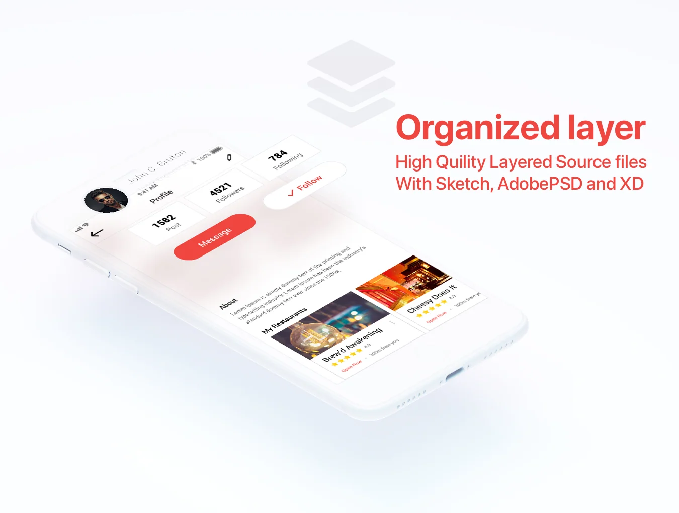 Restaurant Flat UI 4
