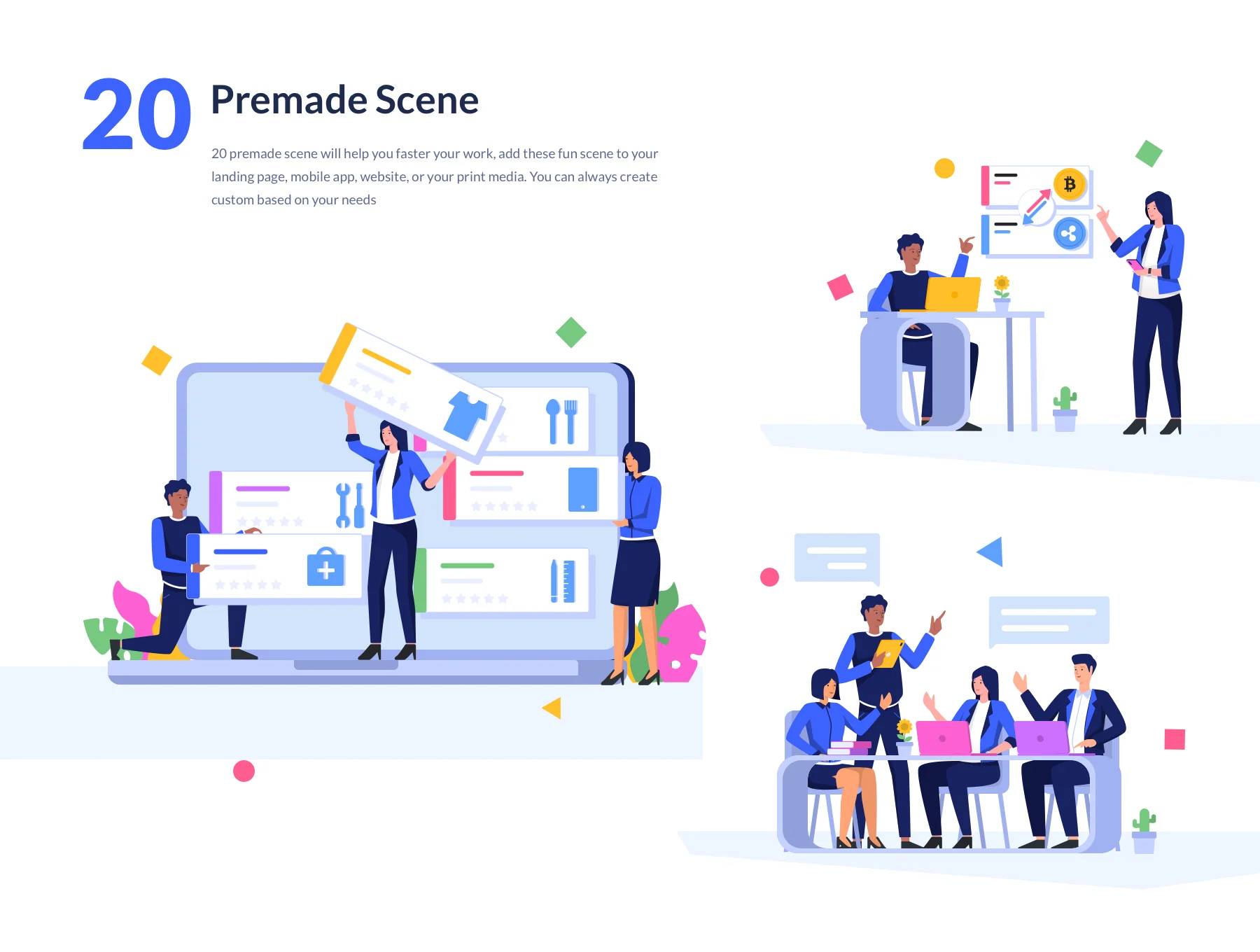 Flatoffice 2D Illustration Kit 3