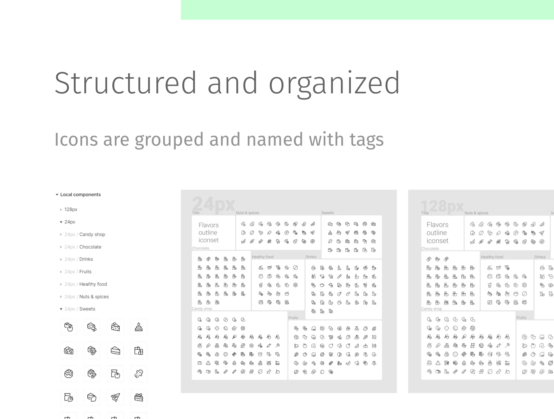Flavors outline iconset 4